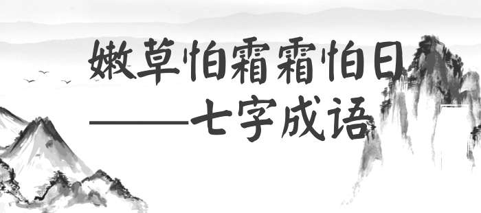 嫩草怕霜霜怕日