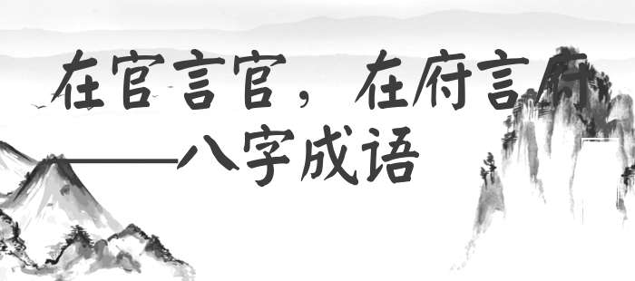在官言官，在府言府