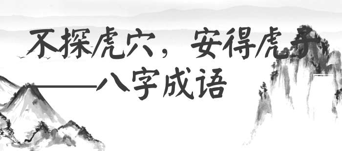 不探虎穴，安得虎子