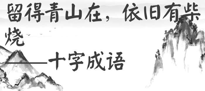 留得青山在，依旧有柴烧