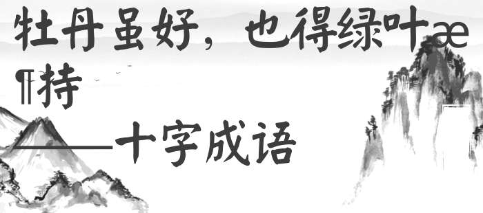 牡丹虽好，也得绿叶扶持