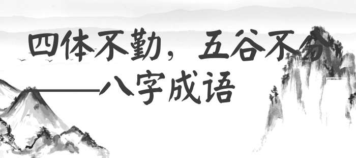 四体不勤，五谷不分