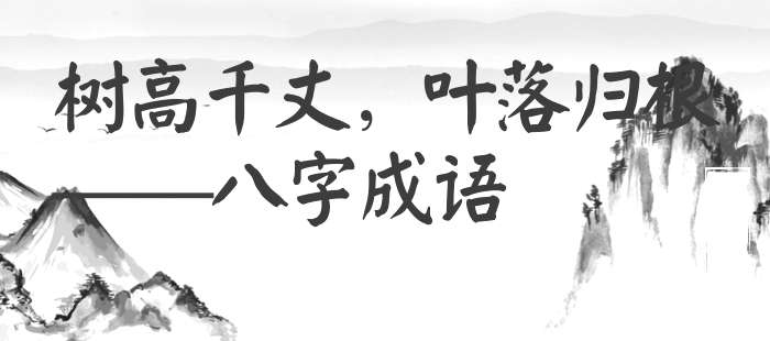 树高千丈，叶落归根