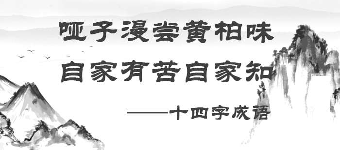 哑子漫尝黄柏味，自家有苦自家知