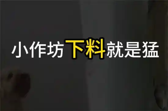小作坊下料就是猛是什么梗