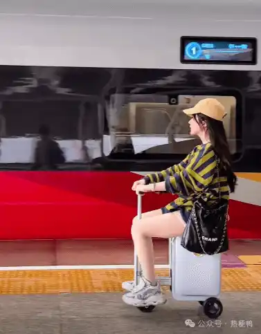 精致女孩坐高铁